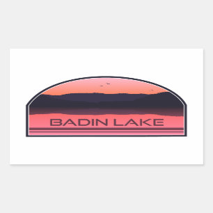 Badin Lake North Carolina Red Sunrise Rechthoekige Sticker