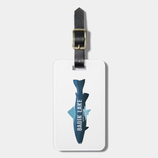 Badin Lake North Carolina Vis Bagagelabel (Voorkant verticaal)