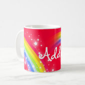 Badine la tasse nommée rouge d'arc-en-ciel (Devant gauche)