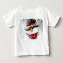 Badine le T-shirt de bonhomme de neige