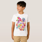 badine le T-shirt fou d'alphabet (Devant entier)
