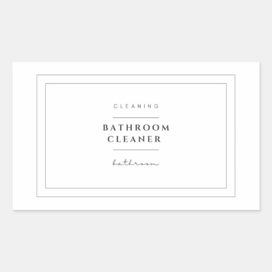 Badkamer Cleaner Label Stickers (Voorkant)