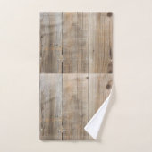 Badkamer Handdoek Rustiek Hout Beige (Handdoek)