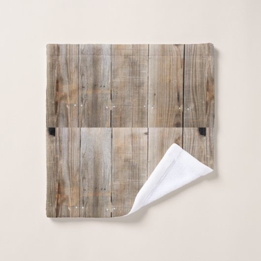 Badkamer Handdoek Rustiek Hout Beige (Wasdoekje)