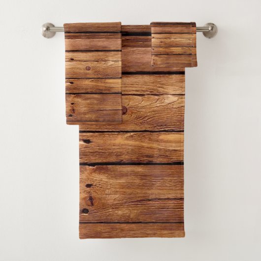 Badkamer handdoek rustiek hout Sinaasappel (Insitu)