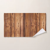Badkamer handdoek rustiek hout Sinaasappel (Handdoek)