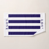 Badkamer Handdoek Set - Blauw & Wit (Handdoek)