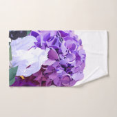 Badkamer handdoek set Lavendel Hibiscus op wit (Handdoek)