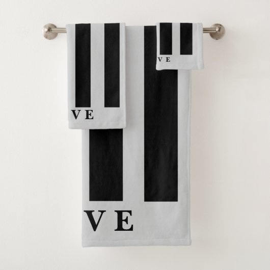 Badkamer Handdoek Set - Zwart&Grijs (Insitu)