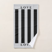 Badkamer Handdoek Set - Zwart&Grijs (Handdoek)