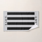 Badkamer Handdoek Set - Zwart&Grijs (Handdoek)