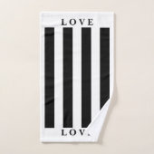 Badkamer Handdoek Set - Zwart&Wit (Handdoek)