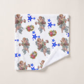 Badkamer handdoek sets engel blauwe sterren (Wasdoekje)