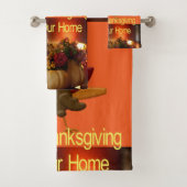 Badkamer handdoek sets Happy Thanksgiving (Insitu)