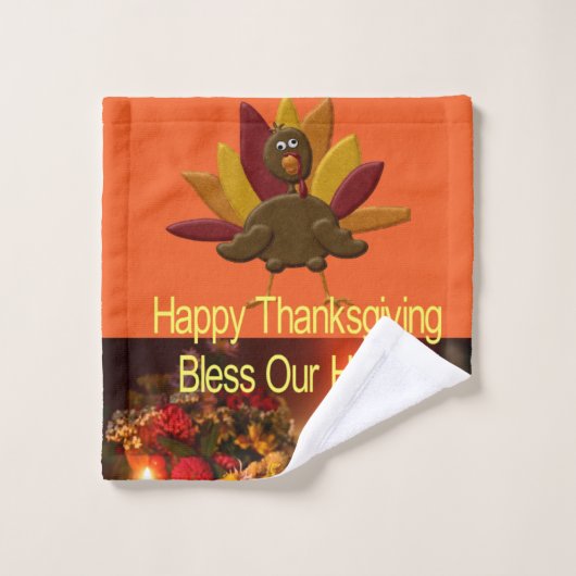 Badkamer handdoek sets Happy Thanksgiving (Wasdoekje)