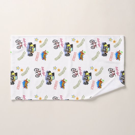 Badkamer handdoek sets held fiets auto vliegtuig (Handdoek)