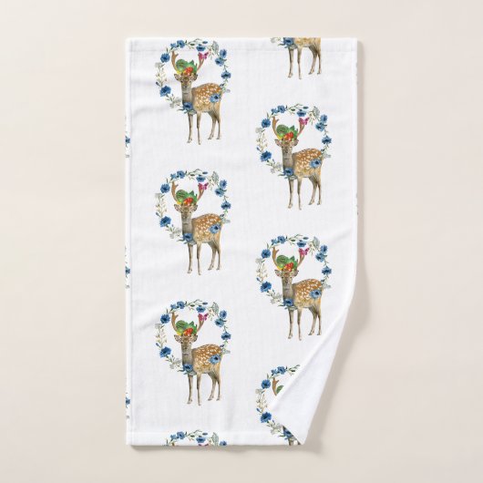 Badkamer handdoek sets herten fruit bloemen (Handdoek)