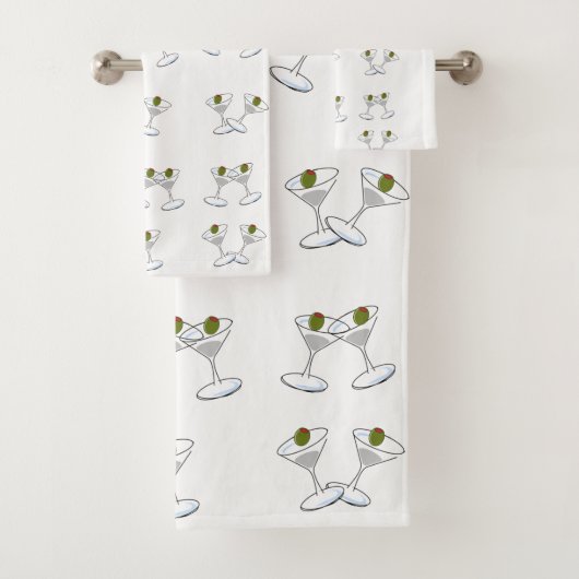 Badkamer handdoek sets Martini glazen (Insitu)