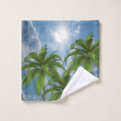 Badkamer handdoek sets palmboom (Wasdoekje)