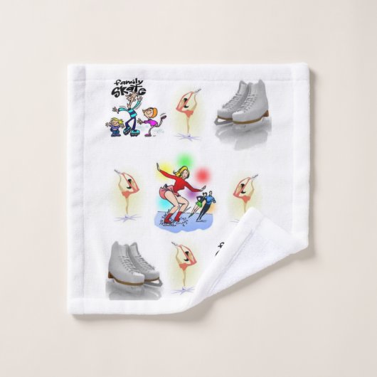 Badkamer handdoek sets schaatsen (Wasdoekje)