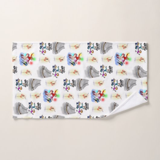 Badkamer handdoek sets schaatsen (Handdoek)