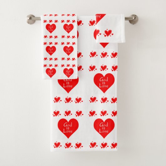 Badkamer handdoek sets Valentijns God is Liefde (Insitu)