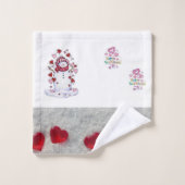 Badkamer handdoek sets Valentijns sneeuwpop (Wasdoekje)