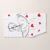 Badkamer Handdoek Sets Valentijnsdag ParapluHarten (Handdoek)