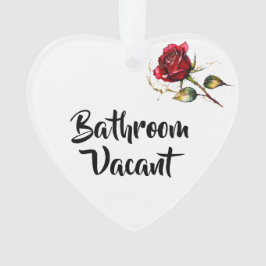 Badkamer vacant/verloofde rode roos ornament
