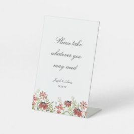  badkamerbord in Bourgogne Wildflower Reclamebord Met Voetstuk