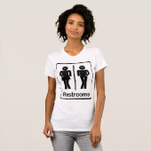 Badkamers Teken Vrouwen T-shirt (Voorkant volledig)