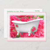 badkuip briefkaart- aanpassen briefkaart (Voorkant / Achterkant)