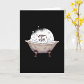 Badkuip Cartoon Kaart (Gele Bloem)