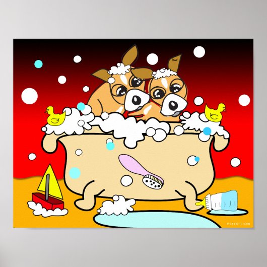 Badkuip Chihuahua Puppy Poster 10 (Voorkant)