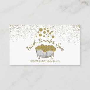 Badkuip Goud Shampoo Spa Zeep Bubbles Visitekaartje
