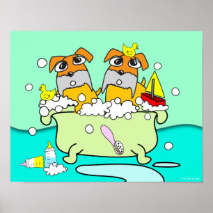 Badkuip Puppy Poster 17