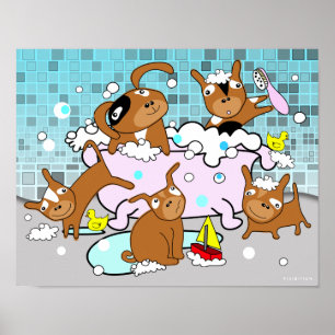 Badkuip Puppy Poster 2