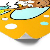 Badkuip Puppy Poster 4 (Hoek)