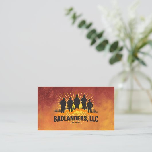 Badlanders LLC Carte de visite (Debout devant)