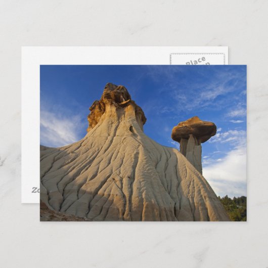 Badlands formaties in het Makoshika State Park in Briefkaart (Voorkant / Achterkant)