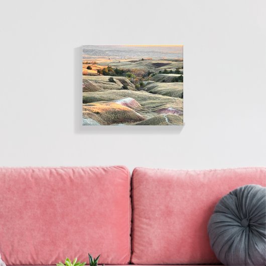 Badlands Hills Canvas Afdruk (Insitu (Woonkamer))