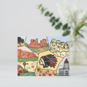 Badlands Mont Rushmore Black Hills carte du Dakota (Debout devant)