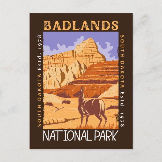 Badlands Nationaal Park South Dakota Briefkaart (Voorkant)