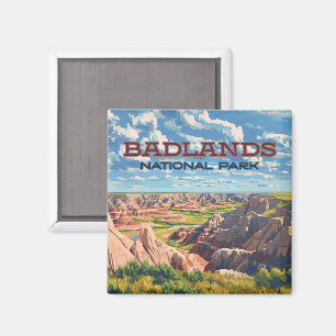 Badlands Nationaal Park South Dakota Landschap Magneet