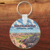 Badlands Nationaal Park South Dakota Landschap Sleutelhanger (Voorkant)