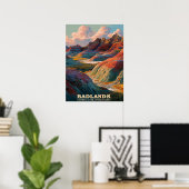 Badlands National Park – Ruig Western landschap Poster (Thuiskantoor)