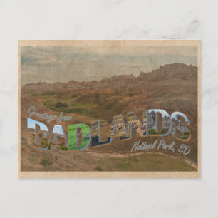 Badlands National Park, SD stijl Briefkaart