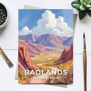 Badlands National Park South Dakota Kunst Reizen Briefkaart