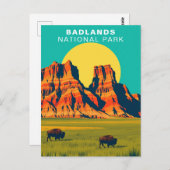 Badlands National Park South Dakota Verenigde Stat Briefkaart (Voorkant / Achterkant)