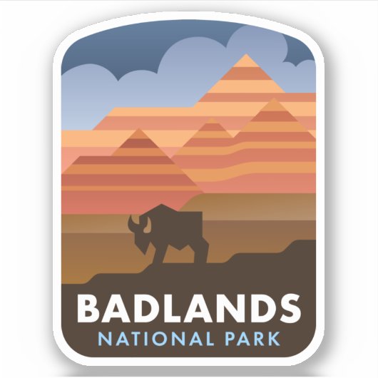 Badlands National Park Sticker (Devant)